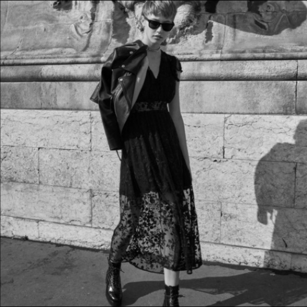 The Kooples Paris Floral Lace Tulle Maxi Dress